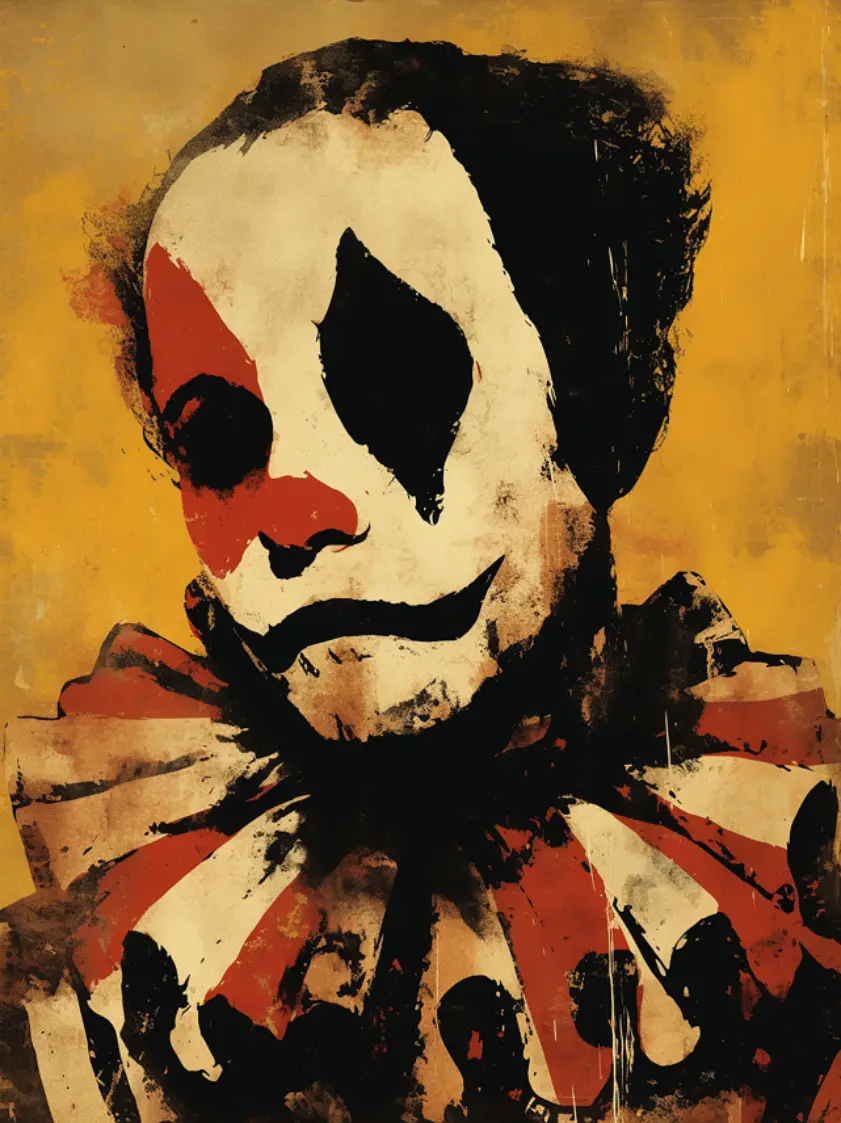 clown i skuggarbete imagination gold